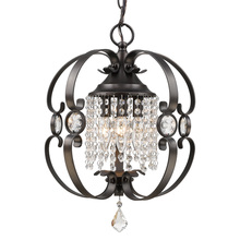 Golden Canada 1323-M3 EBB - Ella Mini Chandelier in Etruscan Bronze