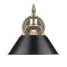 Golden Canada 3306-1W AB-BLK - Orwell 1-Light Wall Sconce in Aged Brass with Matte Black