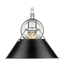 Golden Canada 3306-1W CH-BLK - Orwell 1-Light Wall Sconce in Chrome with Matte Black