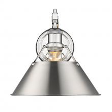 Golden Canada 3306-1W CH-PW - Orwell CH 1 Light Wall Sconce in Chrome with Pewter shade