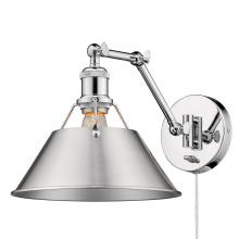 Golden Canada 3306-A1W CH-PW - Orwell Articulating Wall Sconce in Chrome with Pewter