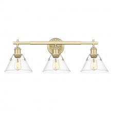 Golden Canada 3306-BA3 BCB-CLR - Orwell BCB 3 Light Bath Vanity in Brushed Champagne Bronze with Clear Glass