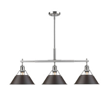 Golden Canada 3306-LP PW-RBZ - Orwell 3-Light Linear Pendant in Pewter with Rubbed Bronze