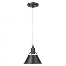 Golden Canada 3306-S BLK-BLK - Orwell BLK Small Pendant - 7&#34; in Matte Black with Matte Black shade