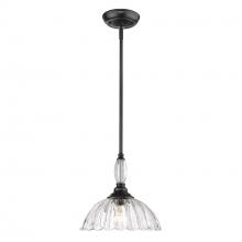 Golden Canada 6952-M BLK-CLR - Audra 1 Light Pendant in Matte Black with Clear Glass Shade