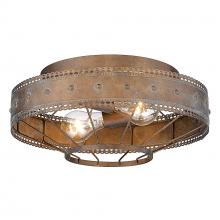 Golden Canada 7856-FM CP - Ferris flush Mount in Copper Patina