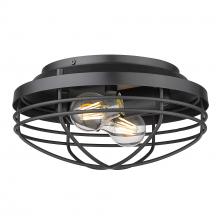 Golden Canada 9808-FM BLK - Seaport Flush Mount in Matte Black