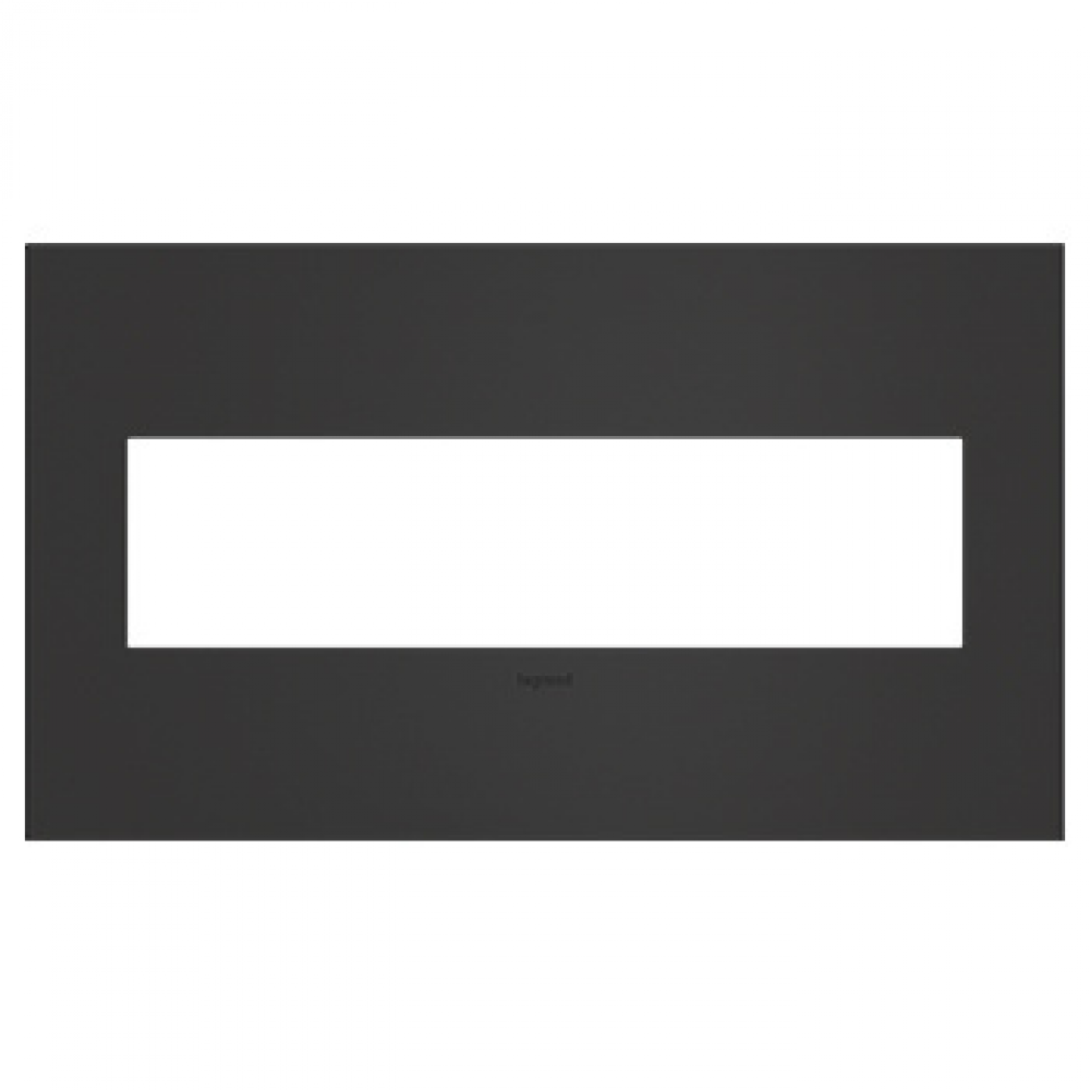 Satin Black, 4-Gang  Wall Plate