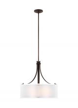 Generation Lighting 6537303EN3-710 - Elmwood Park traditional 3-light LED indoor dimmable ceiling pendant hanging chandelier pendant ligh