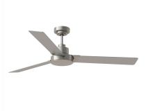 Generation Lighting 3JVR58BS - Jovie 58&#34; Indoor/Outdoor Brushed Steel Ceiling Fan with Handheld / Wall Mountable Remote Control