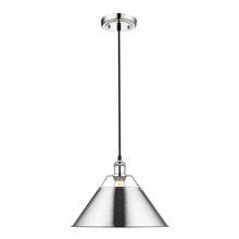 Golden 3306-L CH-CH - Orwell CH Large Pendant - 14&#34; in Chrome with Chrome shade