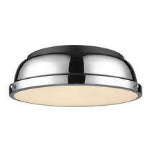 Golden 3602-14 BLK-CH - Duncan 14&#34; Flush Mount