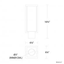 Modern Forms US Online PM-W1417-35-BK - Ledge Outdoor Post Light