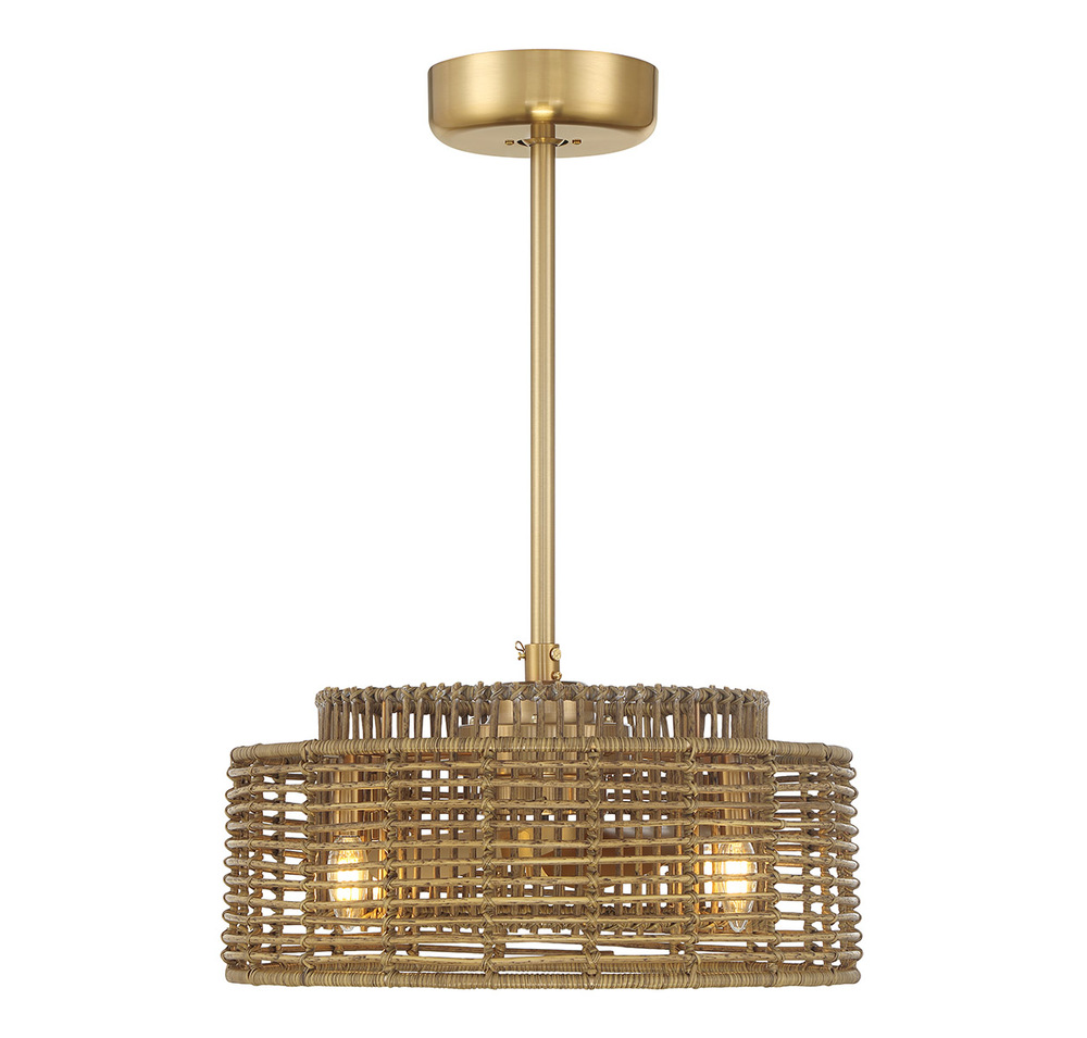 Ferndale 4-Light Fan D&#39;Lier in Warm Brass