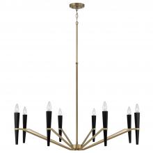 Capital 453881AB - 8-Light Chandelier in Aged Brass and Black