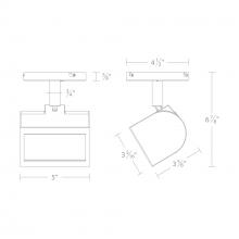 WAC Canada MO-3020W-CS-WT - Ocularc 3020W - 5CCT Wall Wash Monopoint