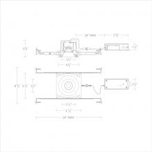 WAC Canada R3BRD-FCS-BK - Ocular 3.0 5CCT Round Donwlight Trim and Remodel Housing with New Construction Frame-In Kit and Dr