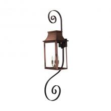 Primo Gas Lanterns BB-22E_TSBS - Three Light Top and Bottom Scroll