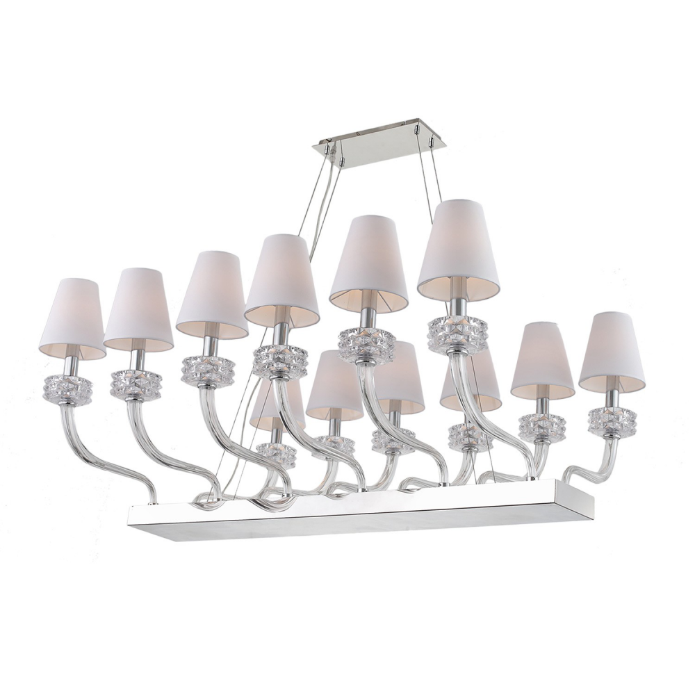 12-Light 48&#34; Linear Armed Chandelier