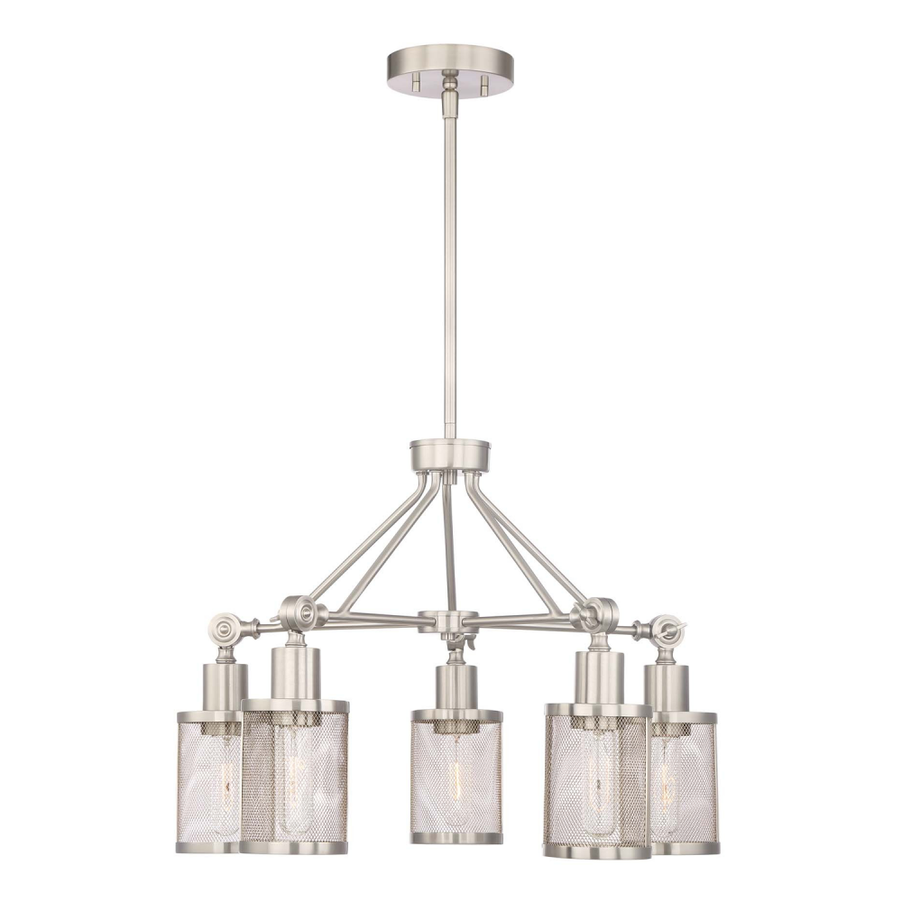 5 Down Light Geometric Styled 22&#34; Chandelier