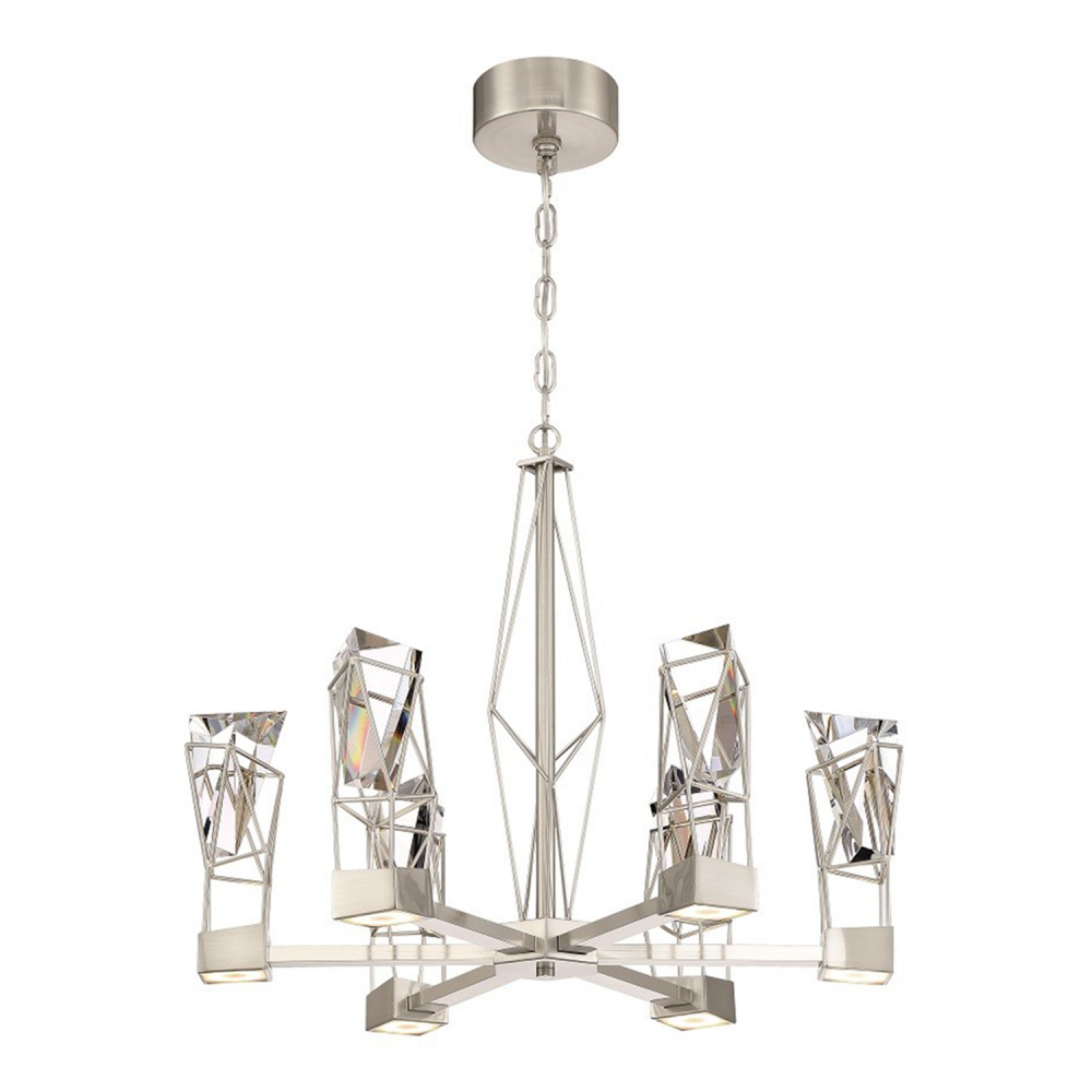 Duo 6-Light LED 24&#34; Geometric Armed Chandelier