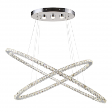 ZEEV Lighting CD10132-LED-CH-D - LED 48&#34; Modern 2-Tier Oval Ring Crystal Chandelier