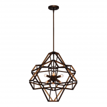 ZEEV Lighting CD10146-6-CB-G - 6-Light Geometric Chestnut Bronze Sputnik Chandelier