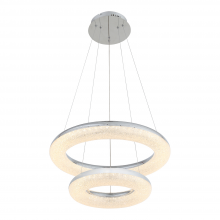 ZEEV Lighting CD10249-LED-CH - LED 24&#34; 2-Tier Ring Pendant