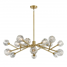 ZEEV Lighting CD10307-18-AGB - Parisian 48&#34; 18-Light, Crystal Sputnik in Aged Brass