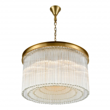 ZEEV Lighting CD10326-15-AGB - 15-Light 30&#34; Round Aged Brass Inverted Tiered Crystal Chandelier