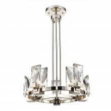 ZEEV Lighting CD10354-6-PN - 6-Light 24&#34; Polished Nickel Wheel Styled Chandelier