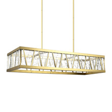 ZEEV Lighting CD11522-LED-AGB - LED 3CCT 48&#34; Thick Engraved Crystals Aged Brass Rectangular Chandelier