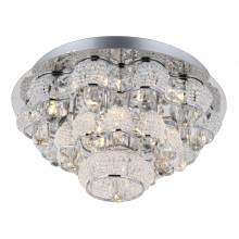 ZEEV Lighting FM60027-LED-CH - 3-Tier 16&#34; LED Floral Crystal Flush Mount
