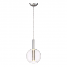 ZEEV Lighting MP40029-LED-CH - LED 7&#34; Clear Globe Glass Shade Mini Pendant