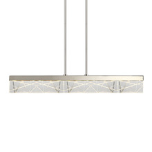 ZEEV Lighting PL11503-LED-43-PN - LED 3CCT 43&#34; Thick Engraved Crystals Polished Nickel Linear Pendant