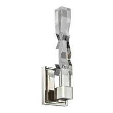 ZEEV Lighting WS11311-LED-1-2x2-PN - LED 3CCT 1-Light 2&#34;x2&#34; Carved Crystal Polished Nickel Vertical Wall Sconce