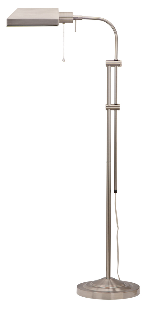 62&#34; Height Metal Floor Lamp in Brushed Steel