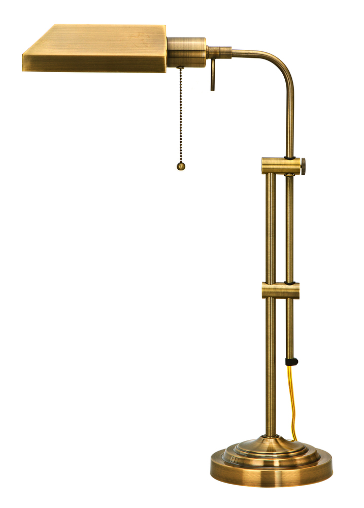 26&#34; Height Metal Table Lamp in Antique Brass