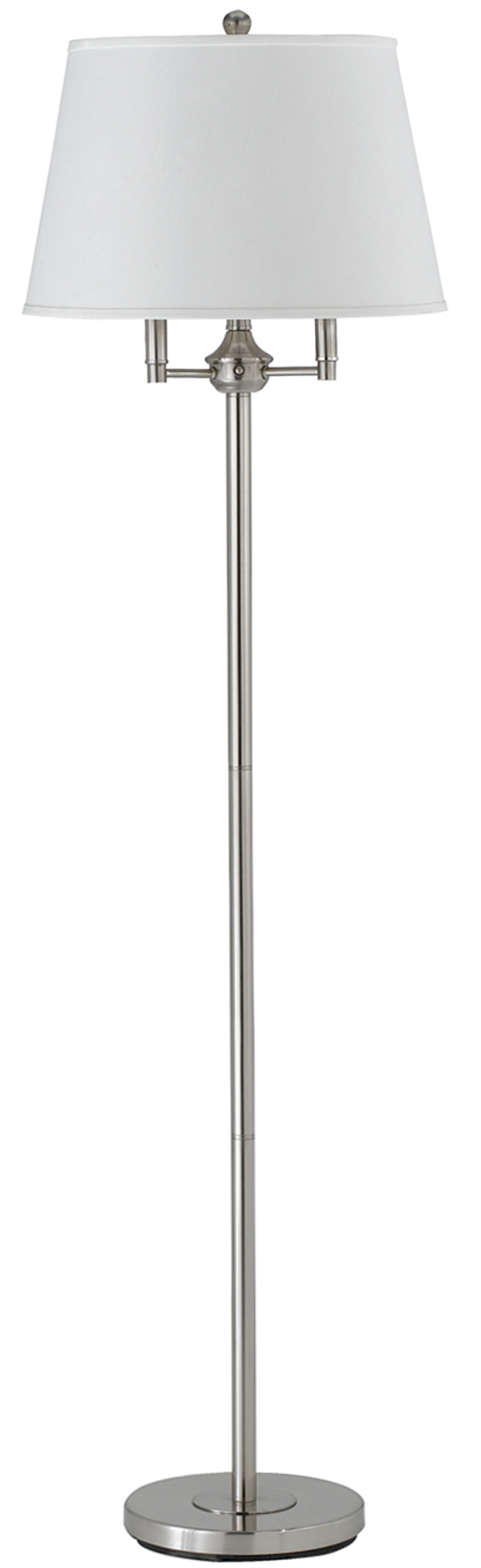 62&#34; Height Metal Floor Lamp in Brushed Steel