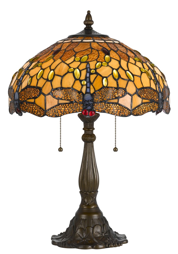 23&#34; Height Zinc Cast Table Lamp in Antique Brass