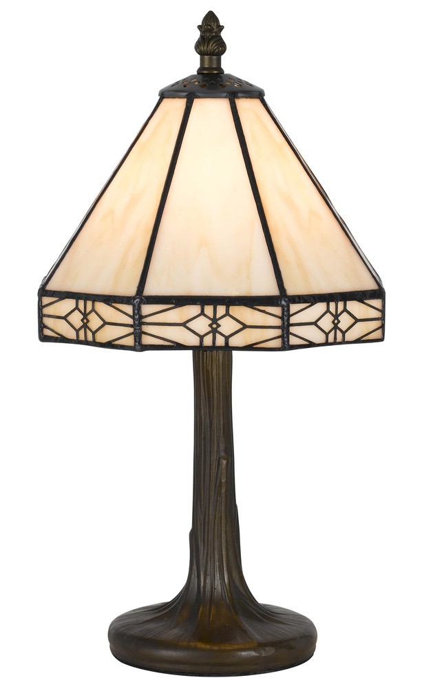 13.5&#34; Height Zinc Cast Accent Lamp in Antique Brass