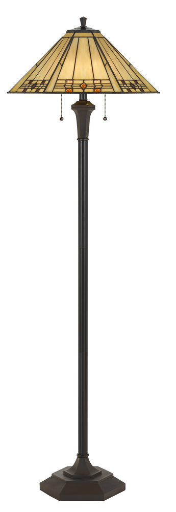 60&#34; Height Resin Floor Lamp in Matt Black