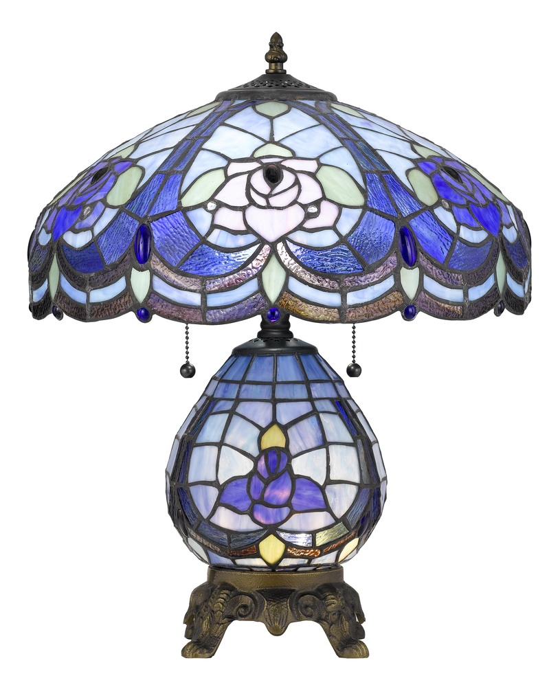 19.33&#34; Height Resin Table Lamp in Tiffany Finish