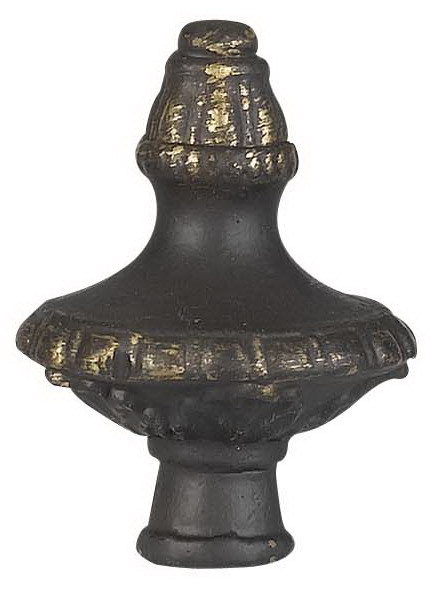 2.38&#34; Metal Cast Finial in Dark Bronze Finish