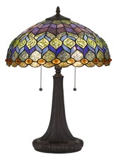 CAL Lighting BO-2901TB - 22.5&#34; Height Tiffany Table Lamp in Dark Bronze Finish