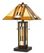 CAL Lighting BO-2902TB - 22.75&#34; Height Tiffany Table Lamp in Dark Bronze Finish