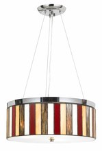 CAL Lighting FX-1089/1P - 47&#34; Tiffany Pendant in Chrome