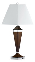 CAL Lighting LA-694TB-1R - 29.75&#34; Tall Metal Table Lamp in Espresso/Brushed Steel