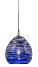 CAL Lighting UP-1065/6-BS - 4.7&#34; Tall Glass and Metal Pendant with Brushed Steel