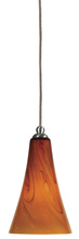 CAL Lighting UP-987/6-BS - 5.9&#34; Tall Glass Pendant With Brushed Steel Cord